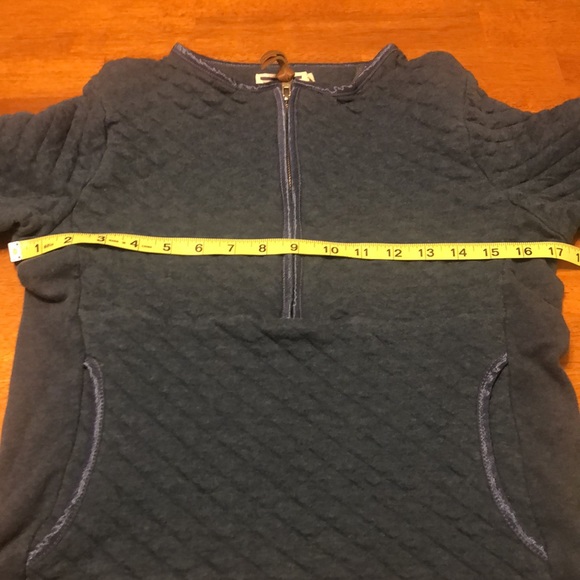 Guideboat Co. Women’s Size M Jacquard Knit J’Adore Half Zip Quilted Navy Jacket - Picture 12 of 14